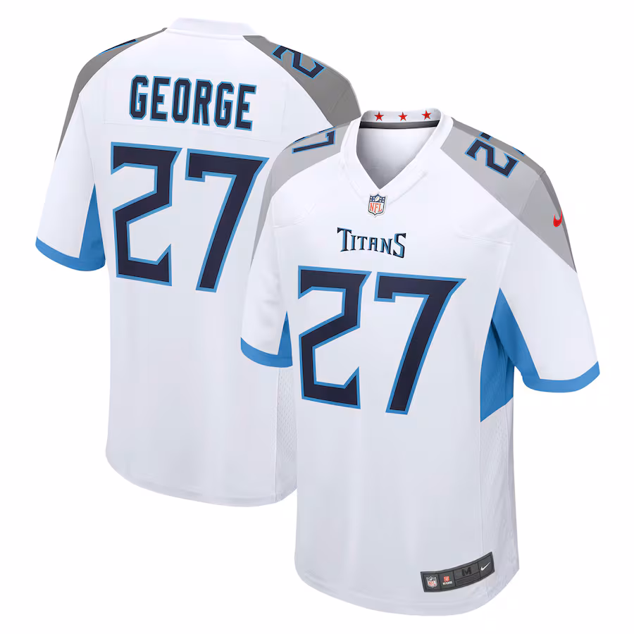 Men's Tennessee Titans Eddie George Nike White Retired Player Game Jersey - ujerseystore