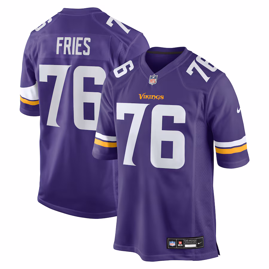 Men's Minnesota Vikings Will Fries Nike Purple Team Game Jersey - ujerseystore