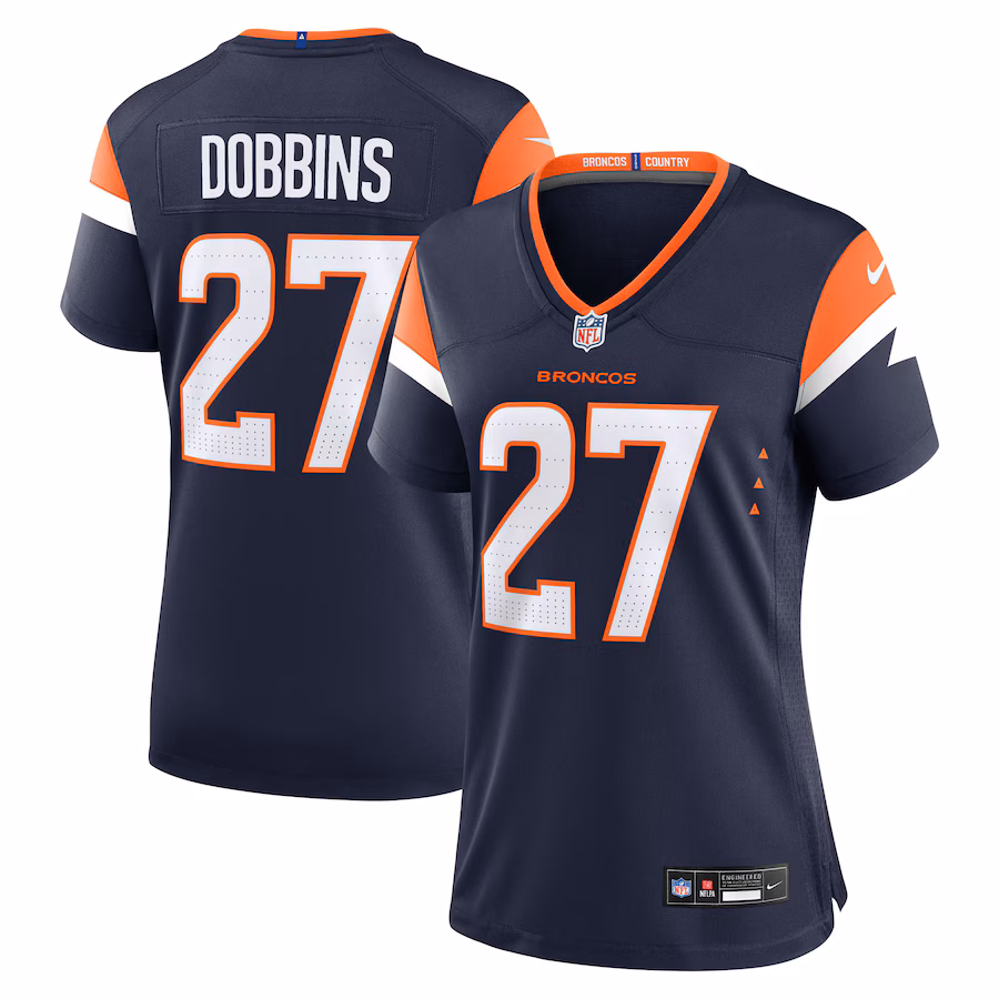 Women's Denver Broncos J.K. Dobbins Nike Navy Alternate Game Jersey - ujerseystore