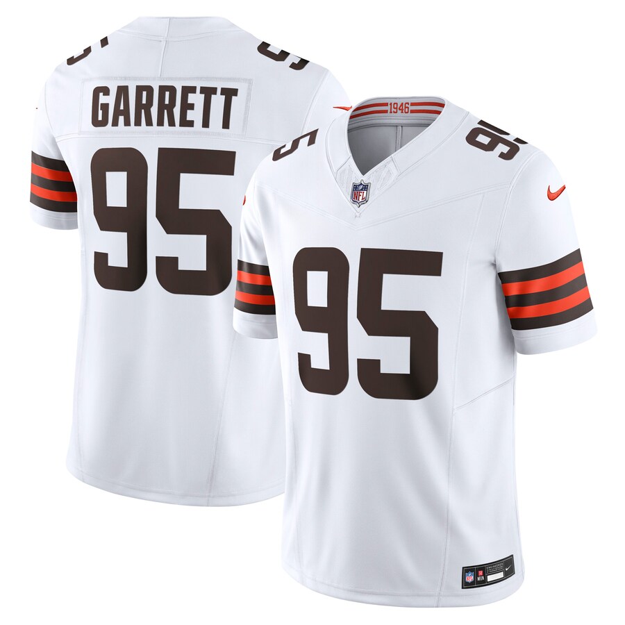 Men's Cleveland Browns Myles Garrett Nike White Vapor F.U.S.E. Limited Jersey - ujerseystore