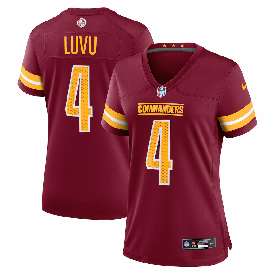 Women's Washington Commanders Frankie Luvu Nike Burgundy Team Game Jersey - ujerseystore