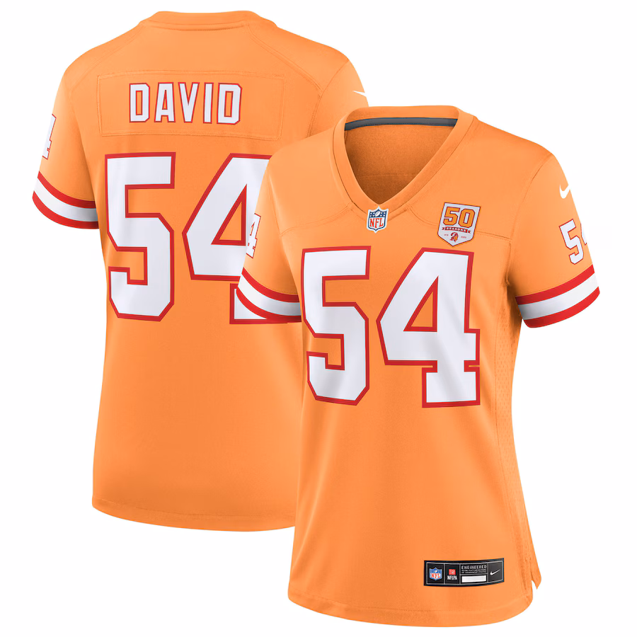 Women's Tampa Bay Buccaneers Lavonte David Nike Creamsicle 50th Season Game Jersey - ujerseystore