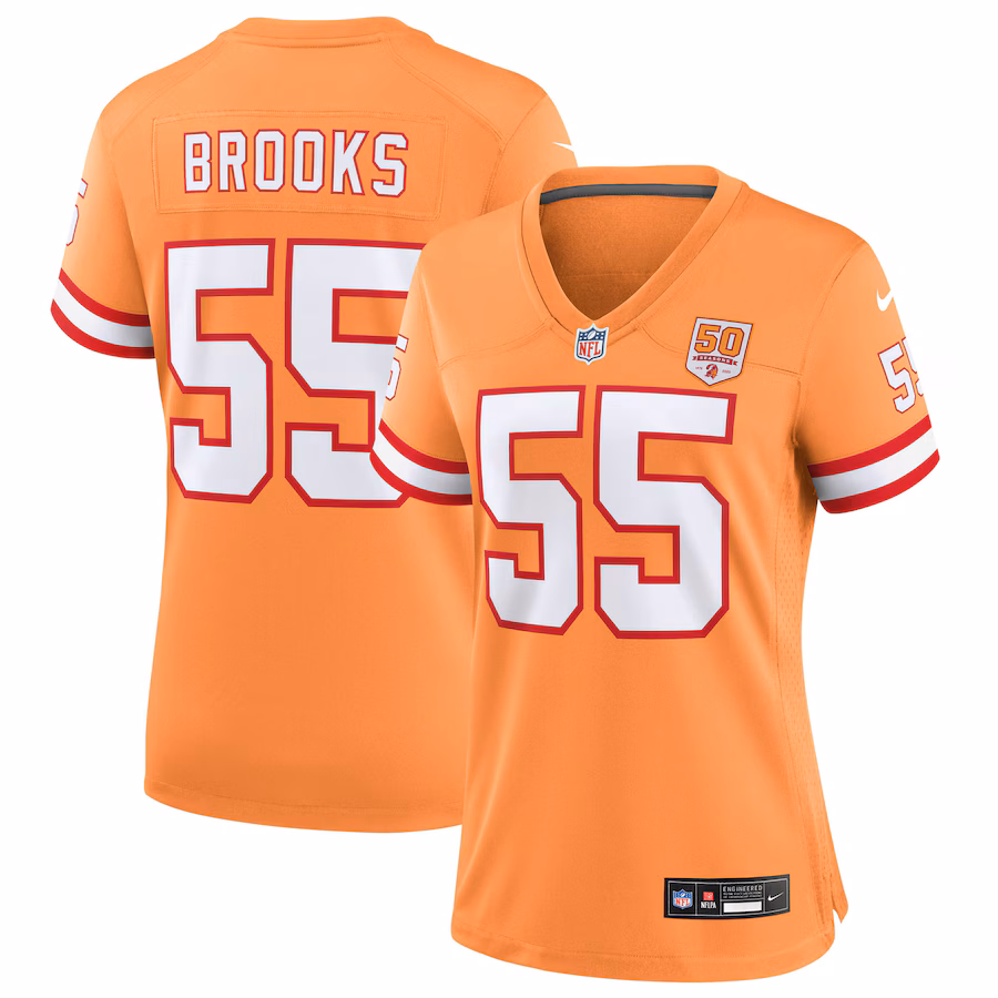 Women's Tampa Bay Buccaneers Derrick Brooks Nike Creamsicle 50th Season Game Jersey - ujerseystore
