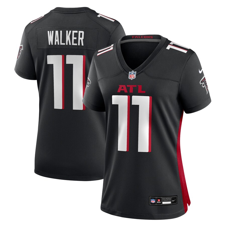 Women's Atlanta Falcons Jalon Walker Nike Black Team Game Jersey - ujerseystore