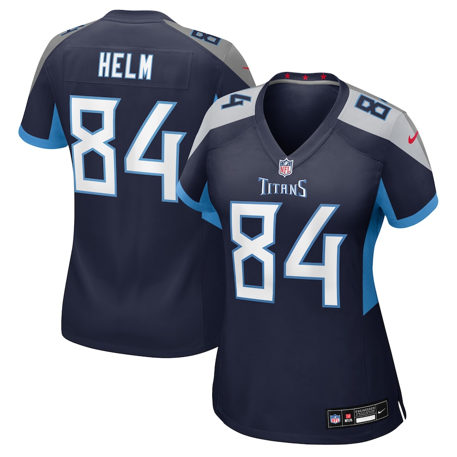 Women's Tennessee Titans Gunnar Helm Nike Navy Team Game Jersey - ujerseystore