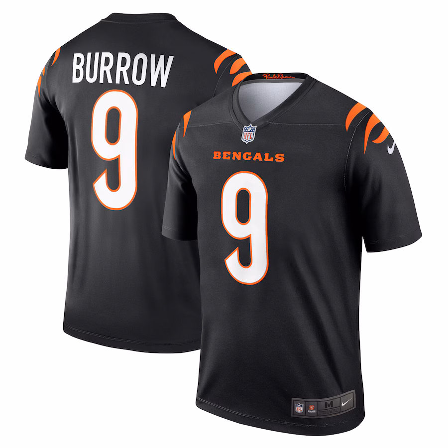Men's Cincinnati Bengals Joe Burrow Nike Black Legend Player Performance Top - ujerseystore