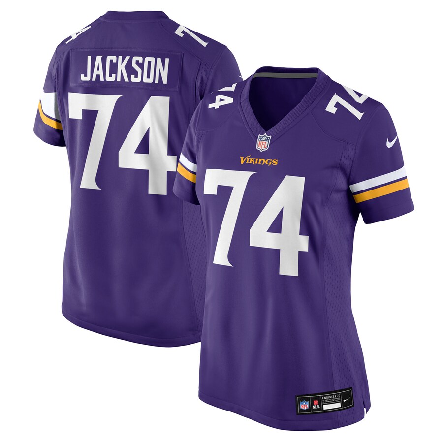 Women's Minnesota Vikings Donovan Jackson Nike Purple Team Game Jersey - ujerseystore