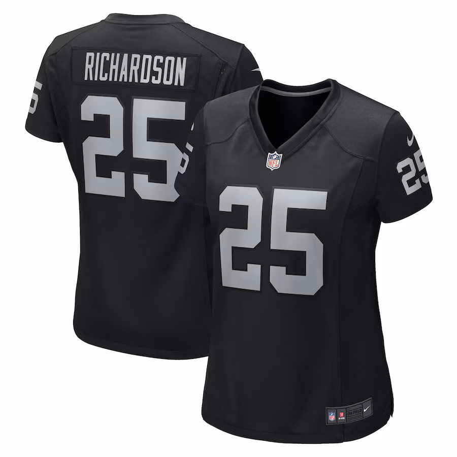 Women's Las Vegas Raiders Decamerion Richardson Nike Black Game Jersey - ujerseystore