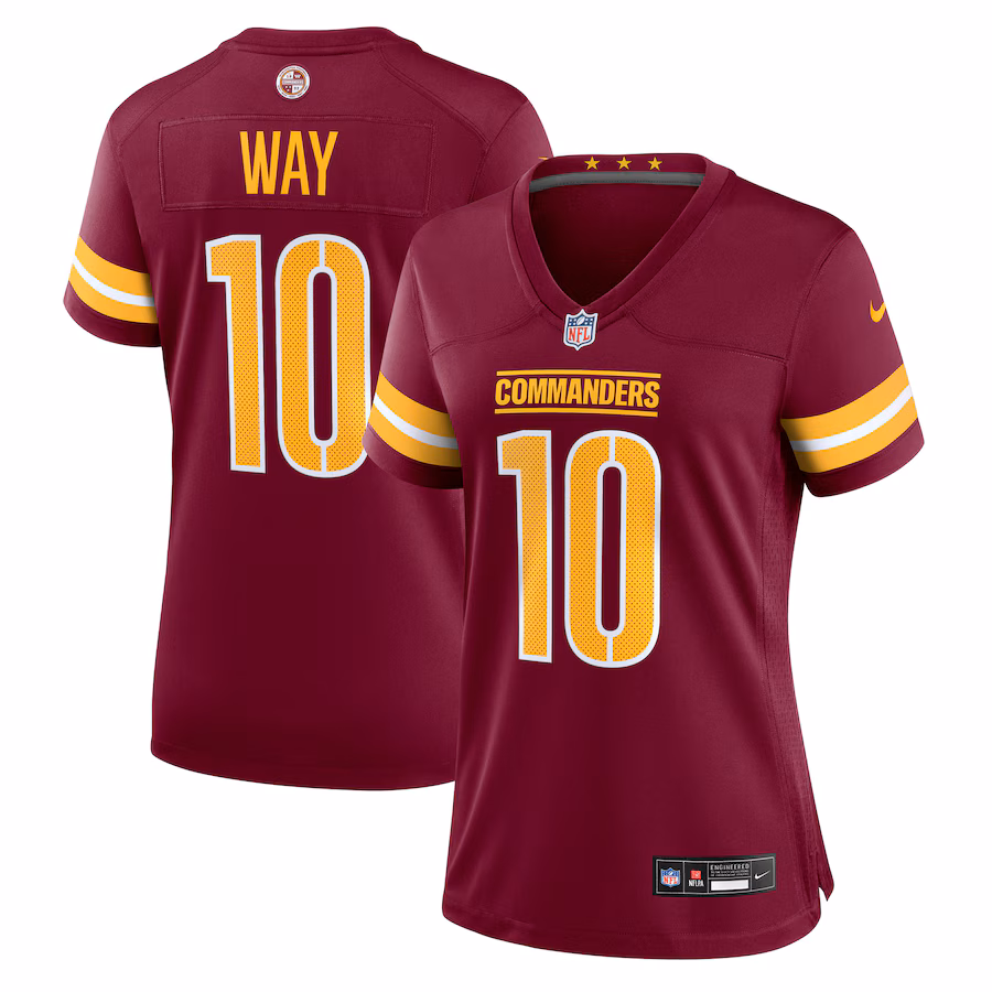 Women's Washington Commanders Tress Way Nike Burgundy Team Game Jersey - ujerseystore