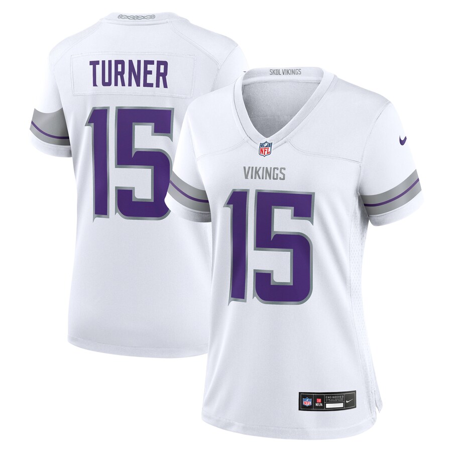 Women's Minnesota Vikings Dallas Turner Nike White Alternate Game Jersey - ujerseystore