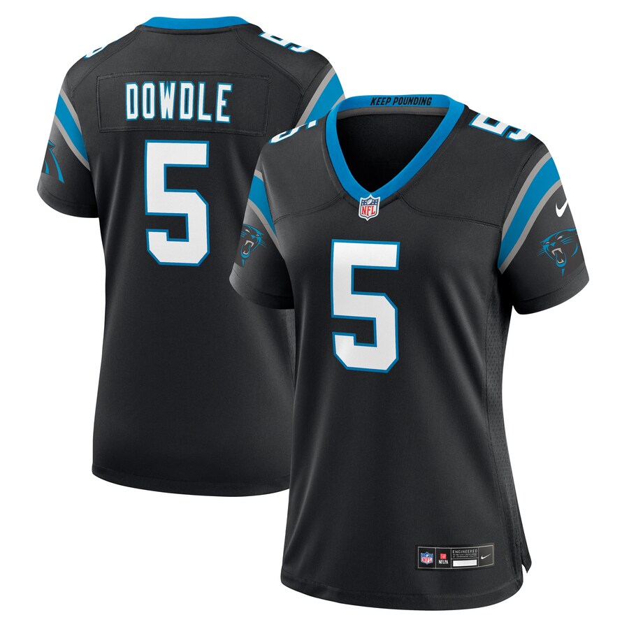 Women's Carolina Panthers Rico Dowdle Nike Black Team Game Jersey - ujerseystore