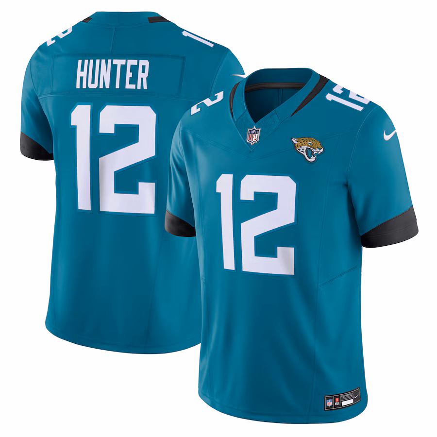 Men's Jacksonville Jaguars Travis Hunter Nike Teal Team Limited Jersey - ujerseystore