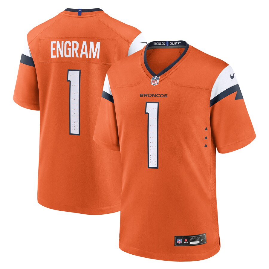 Men's Denver Broncos Evan Engram Nike Orange Team Game Jersey - ujerseystore