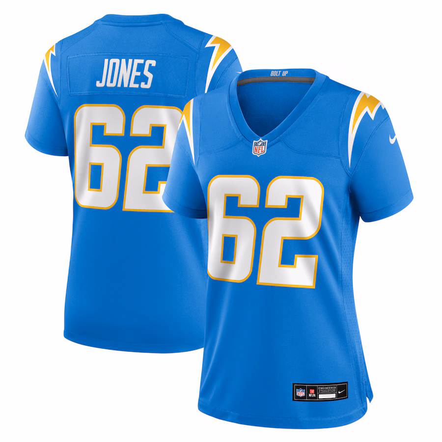 Women's Los Angeles Chargers Nash Jones Nike Powder Blue Team Game Jersey - ujerseystore