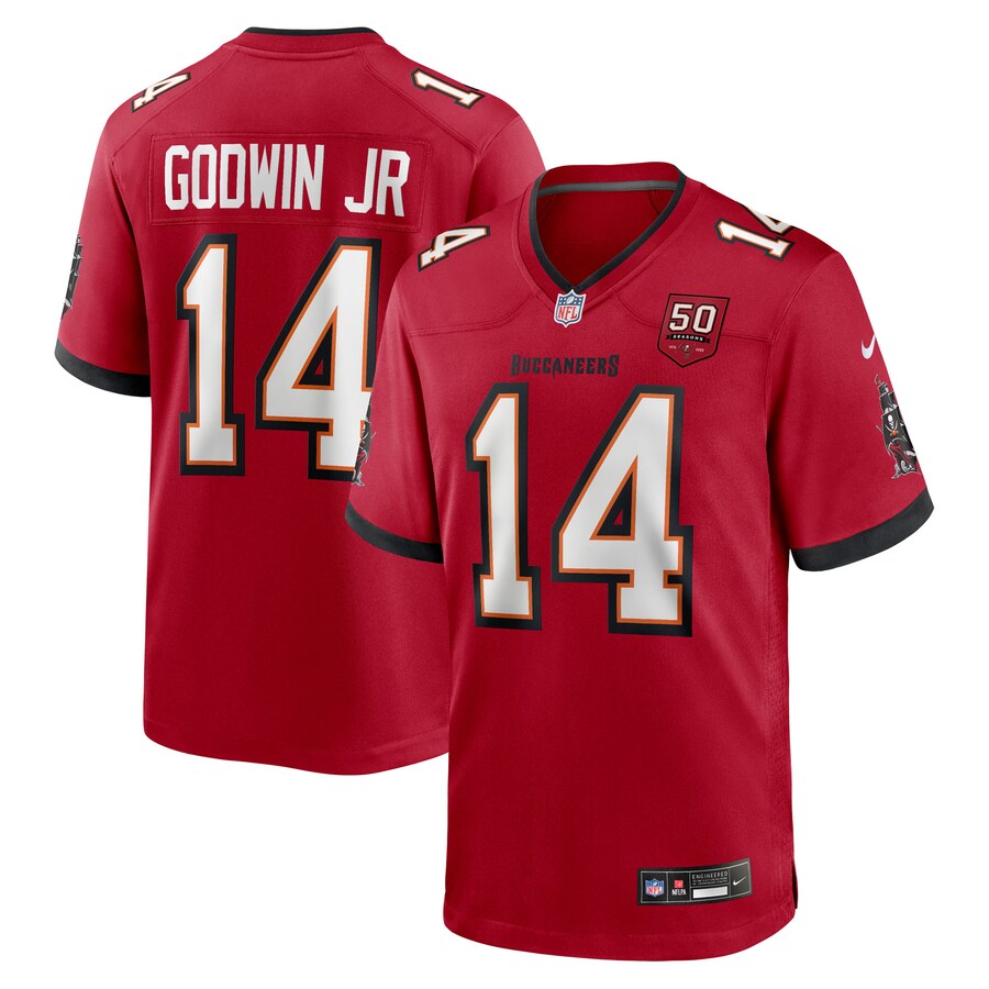 Men's Tampa Bay Buccaneers Chris Godwin Jr. Nike Red 50th Season Team Game Jersey - ujerseystore