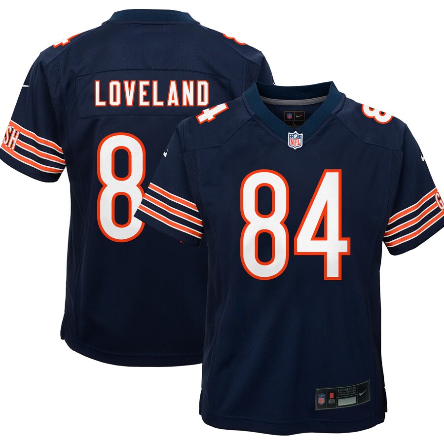 Youth Chicago Bears Colston Loveland Nike Navy Game Jersey - ujerseystore