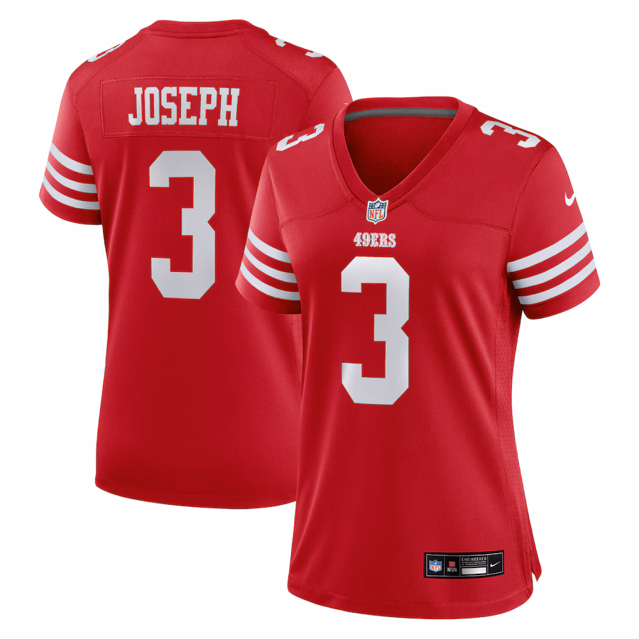 Women's San Francisco 49ers Greg Joseph Nike Scarlet Team Game Jersey - ujerseystore