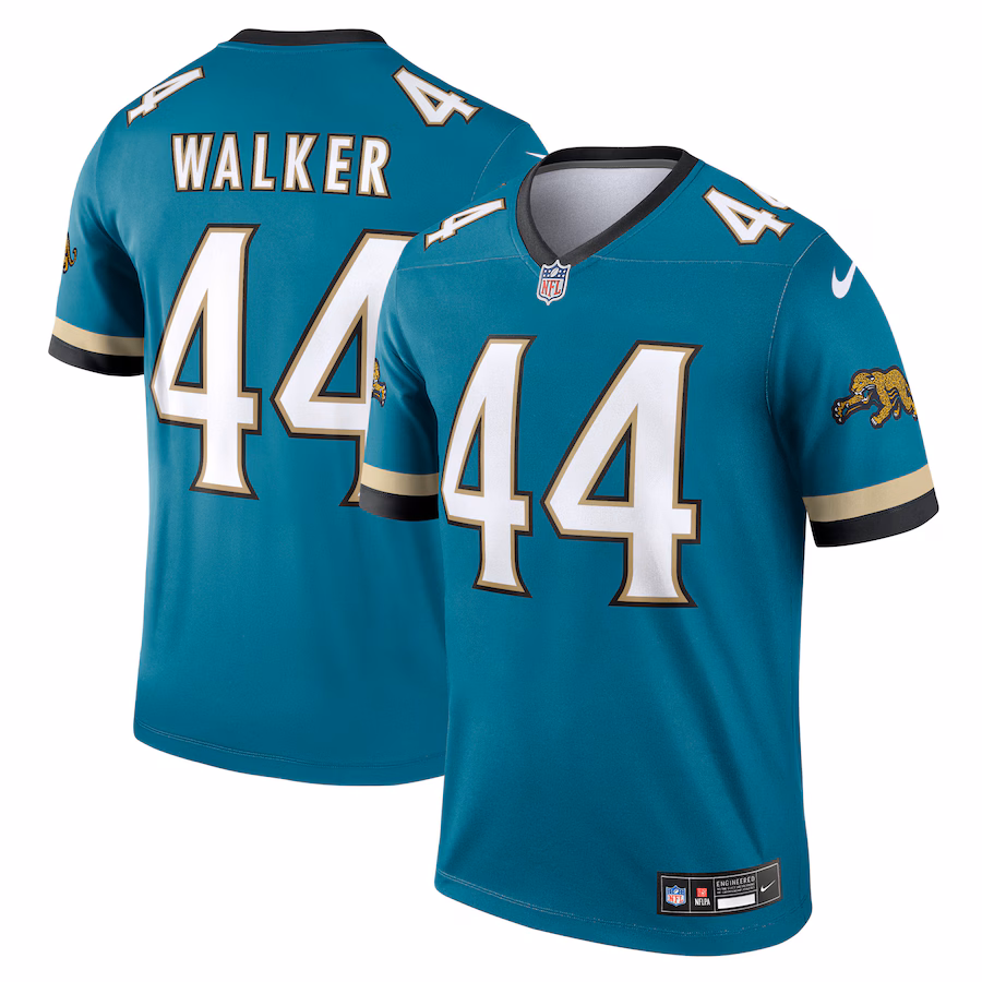 Men's Jacksonville Jaguars Travon Walker Nike Teal Legend Player Performance Top - ujerseystore