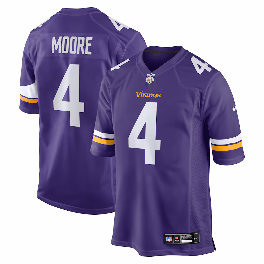 Men's Minnesota Vikings Rondale Moore Nike Purple Team Game Jersey - ujerseystore
