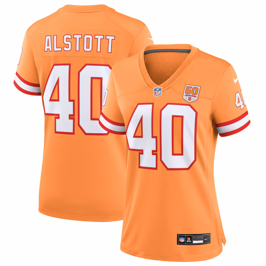 Women's Tampa Bay Buccaneers Mike Alstott Nike Creamsicle 50th Season Game Jersey - ujerseystore