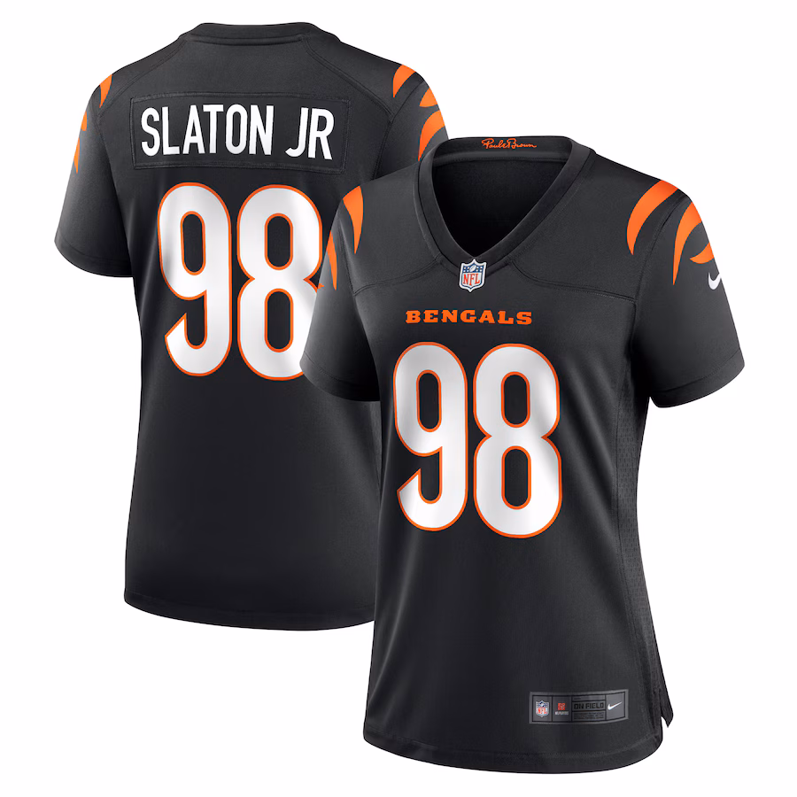 Women's Cincinnati Bengals Tedarrell Slaton Jr Nike Black Team Game Jersey - ujerseystore