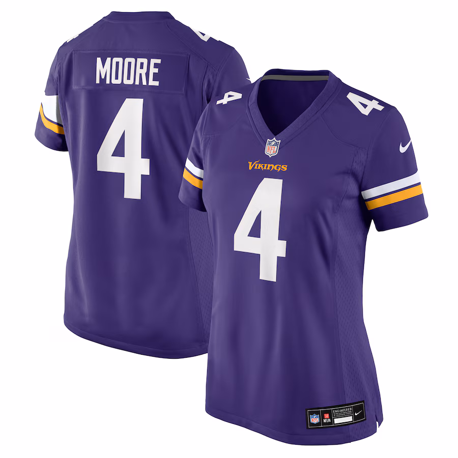 Women's Minnesota Vikings Rondale Moore Nike Purple Team Game Jersey - ujerseystore