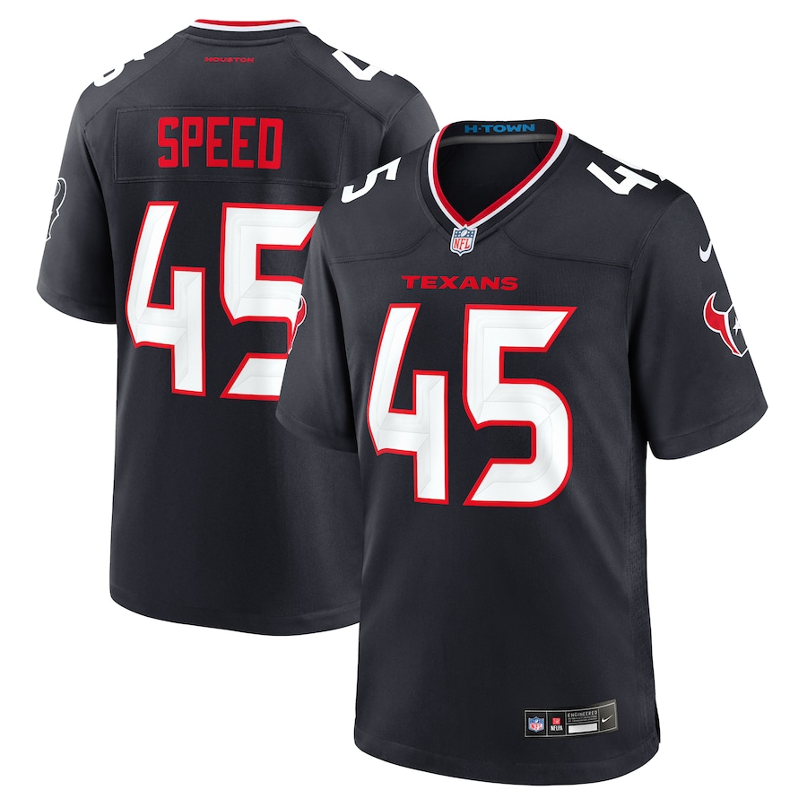 Men's Houston Texans E.J. Speed Nike Navy Team Game Jersey - ujerseystore