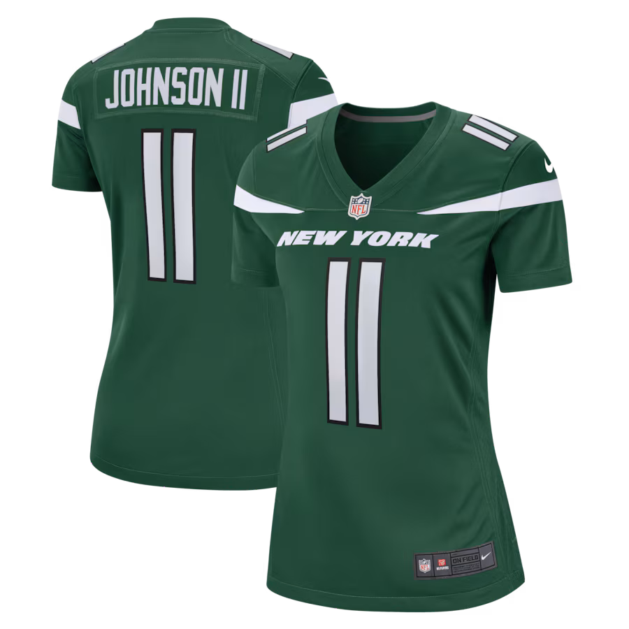Women's New York Jets Jermaine Johnson II Nike Legacy Green Game Jersey - ujerseystore