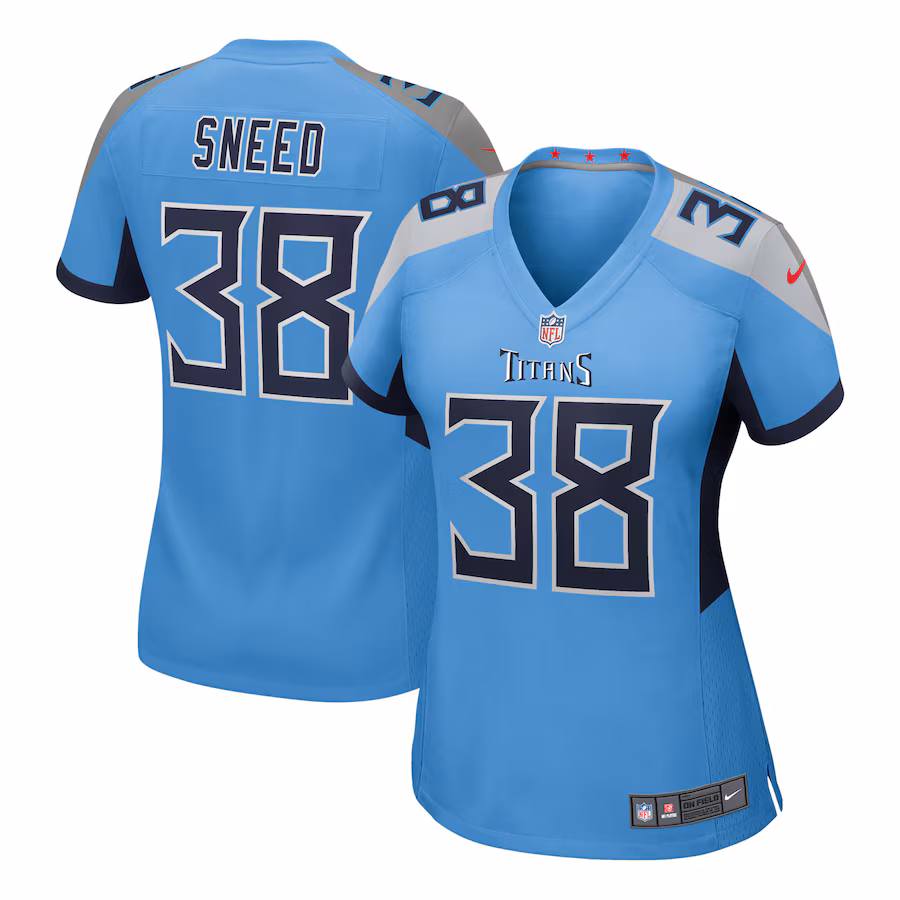 Women's Tennessee Titans L'Jarius Sneed Nike Light Blue Team Game Jersey - ujerseystore