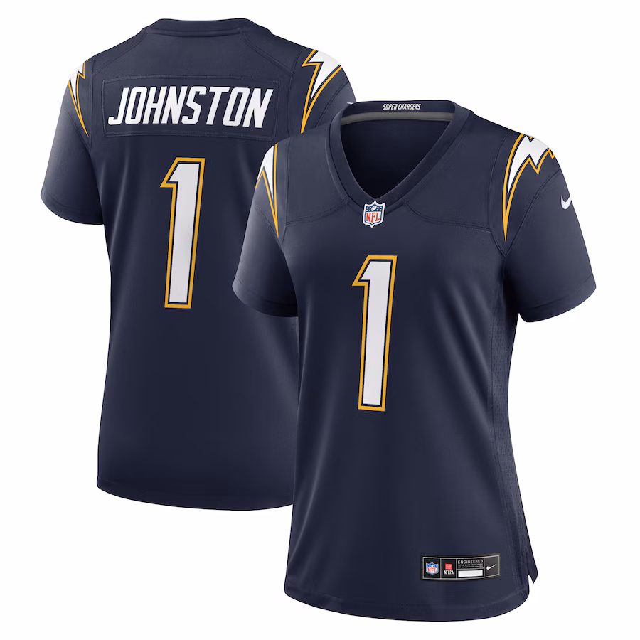 Women's Los Angeles Chargers Quentin Johnston Nike Navy Alternate Super Chargers Game Jersey - ujerseystore