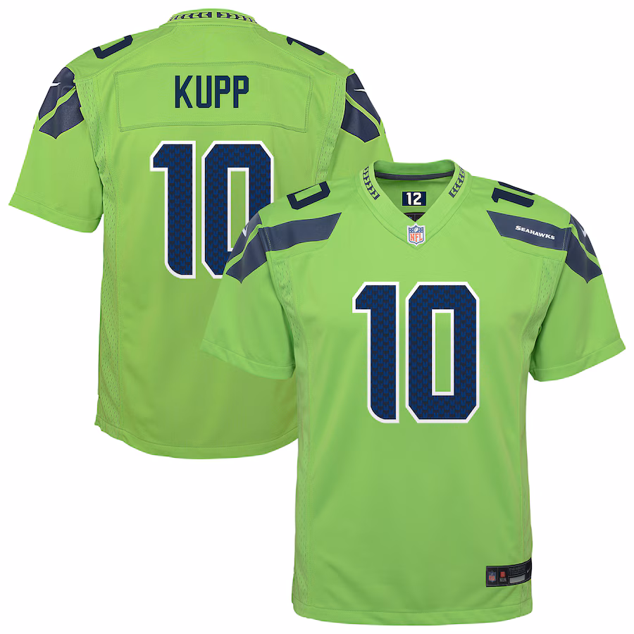 Youth Seattle Seahawks Cooper Kupp Nike Neon Green Game Jersey - ujerseystore
