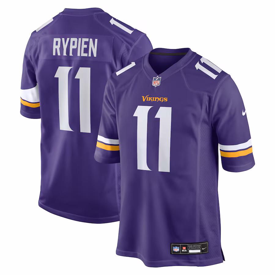 Men's Minnesota Vikings Brett Rypien Nike Purple Team Game Jersey - ujerseystore