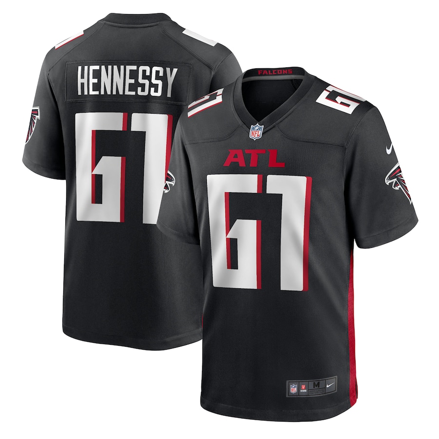 Men's Atlanta Falcons Matt Hennessy Nike Black Team Game Jersey - ujerseystore