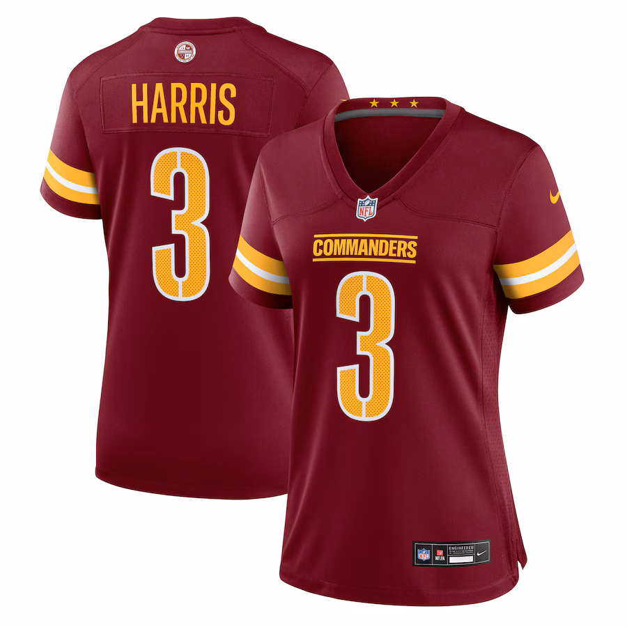 Women's Washington Commanders Will Harris Nike Burgundy Team Game Jersey - ujerseystore