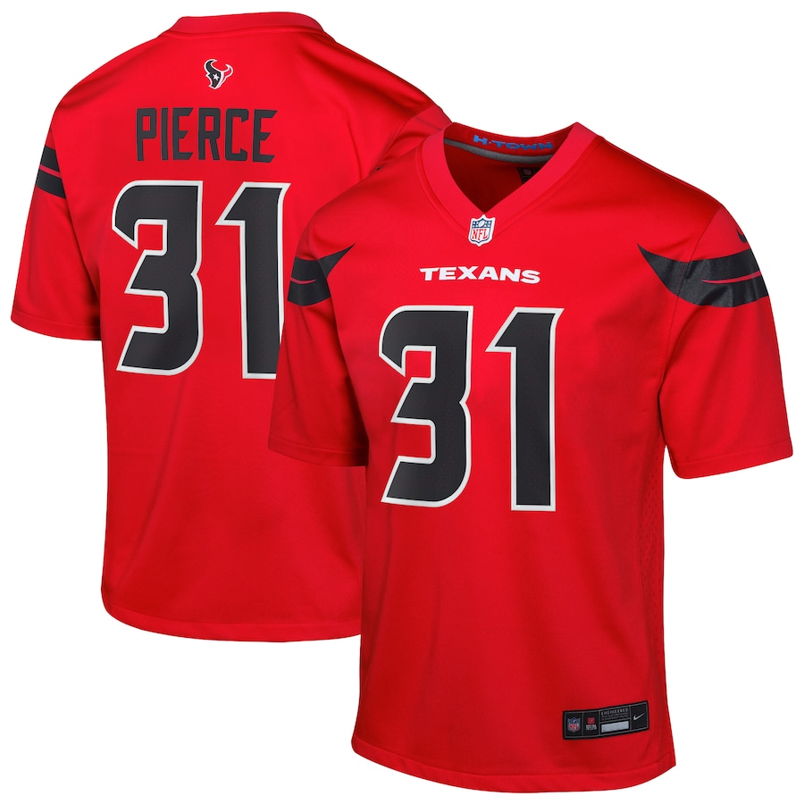Youth Houston Texans Dameon Pierce Nike Red Game Jersey - ujerseystore