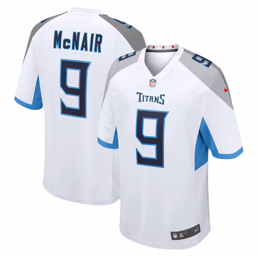 Men's Tennessee Titans Steve McNair Nike White Retired Player Game Jersey - ujerseystore