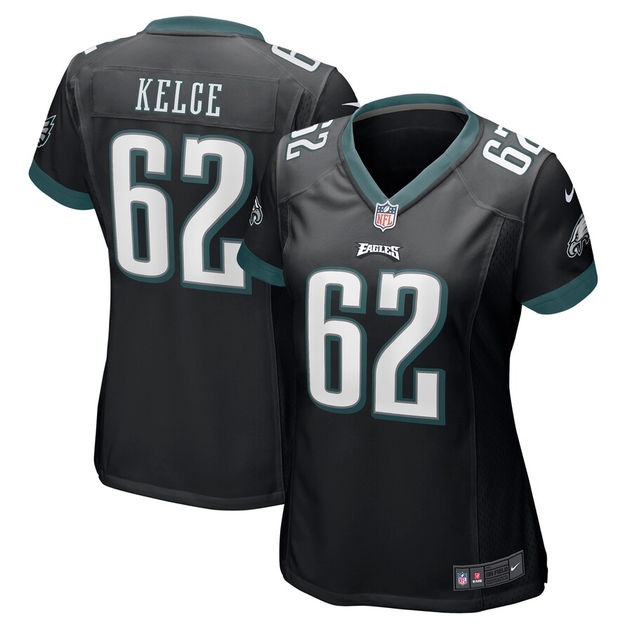Women's Philadelphia Eagles Jason Kelce Nike Black Player Game Jersey - ujerseystore