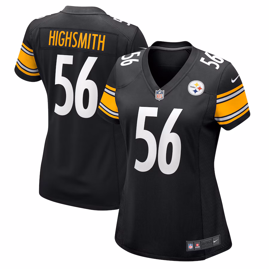 Women's Pittsburgh Steelers Alex Highsmith Nike Black Team Game Jersey - ujerseystore