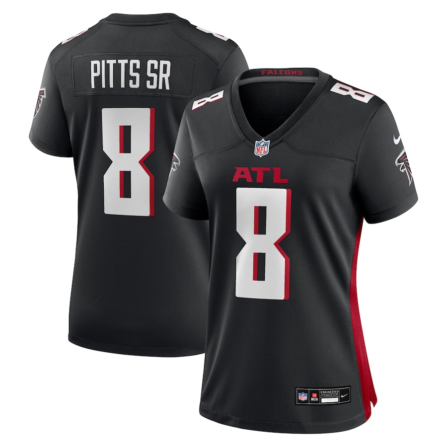Women's Atlanta Falcons Kyle Pitts Sr. Nike Black Game Jersey - ujerseystore