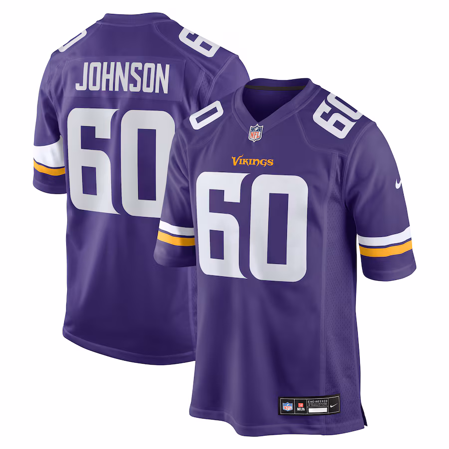 Men's Minnesota Vikings Marcellus Johnson Nike Purple Team Game Jersey - ujerseystore