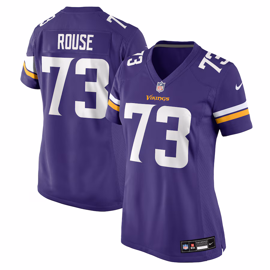 Women's Minnesota Vikings Walter Rouse Nike Purple Team Game Jersey - ujerseystore