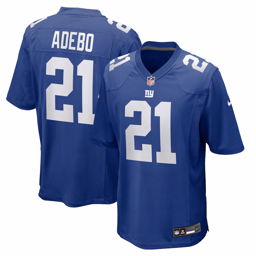 Men's New York Giants Paulson Adebo Nike Royal Team Game Jersey - ujerseystore