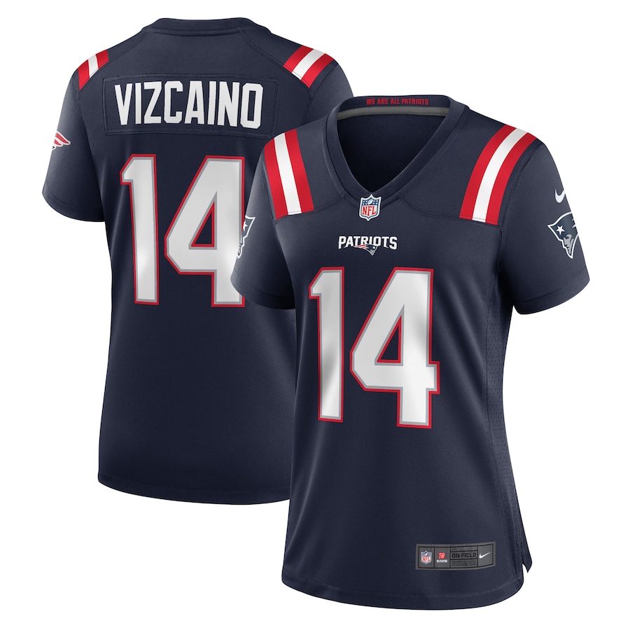 Women's New England Patriots Tristan Vizcaino Nike Navy Game Jersey - ujerseystore