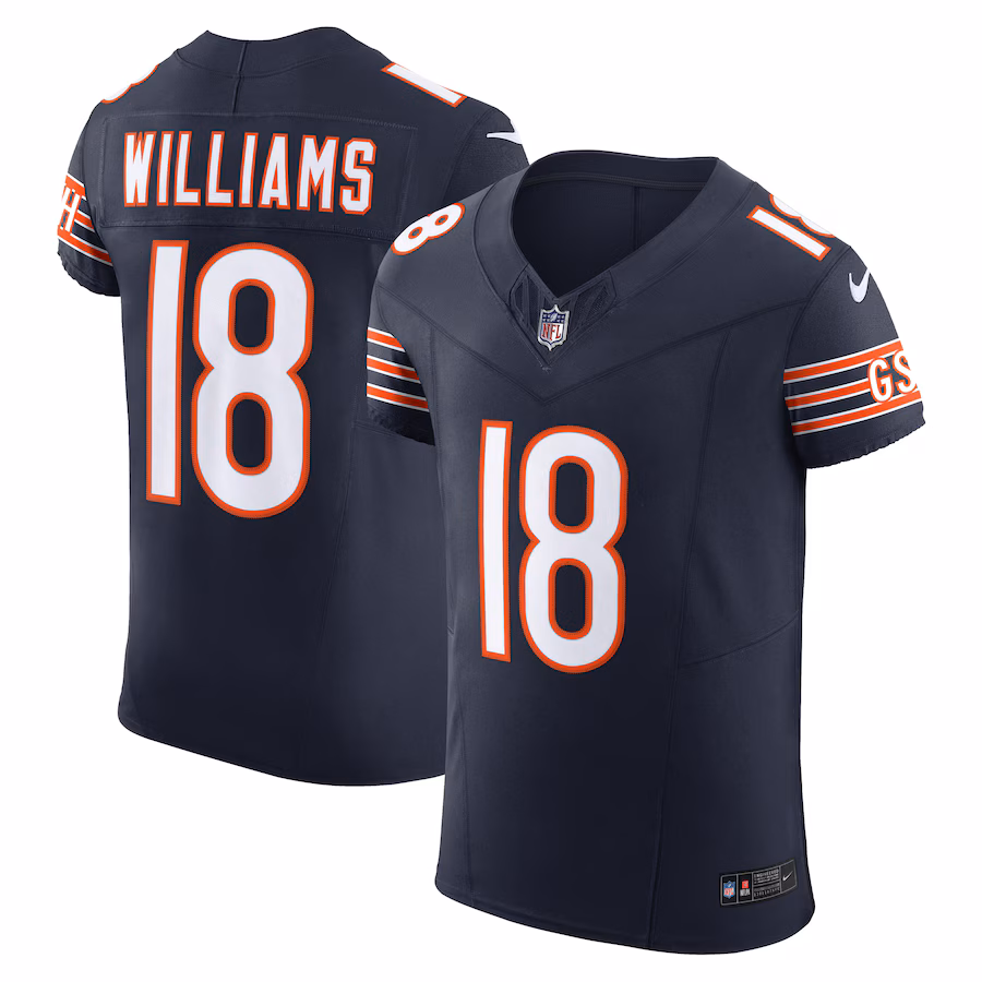 Men's Chicago Bears Caleb Williams Nike Navy Vapor F.U.S.E. Elite Jersey - ujerseystore