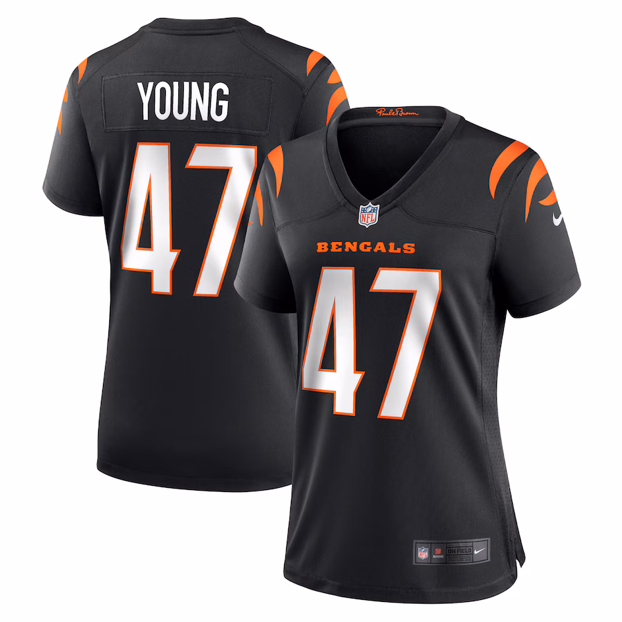 Women's Cincinnati Bengals Craig Young Nike Black Team Game Jersey - ujerseystore