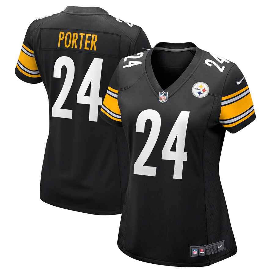 Women's Pittsburgh Steelers Joey Porter Jr. Nike Black Team Game Jersey - ujerseystore