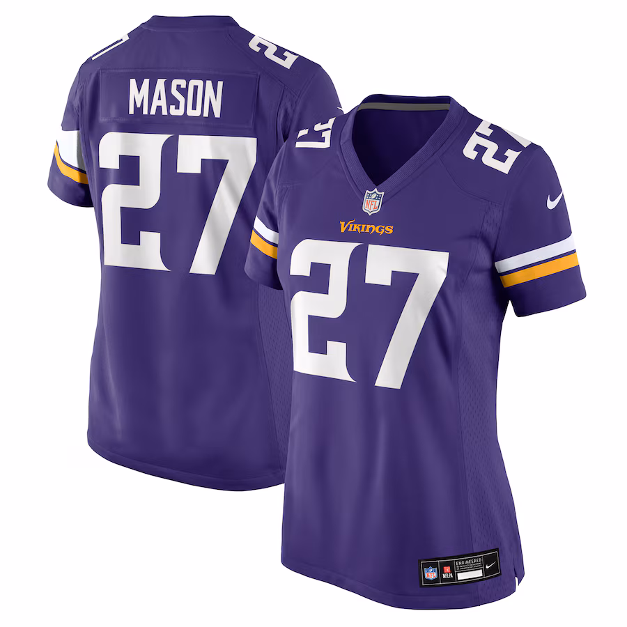 Women's Minnesota Vikings Jordan Mason Nike Purple Team Game Jersey - ujerseystore