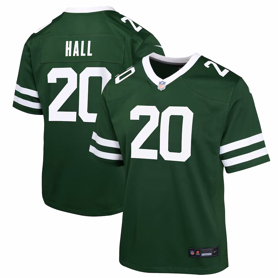 Youth New York Jets Breece Hall Nike Green Game Jersey - ujerseystore