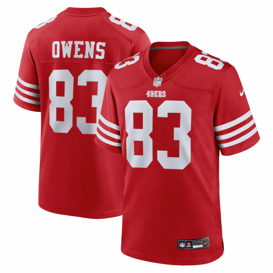 Men's San Francisco 49ers Terique Owens Nike Scarlet Team Game Jersey - ujerseystore