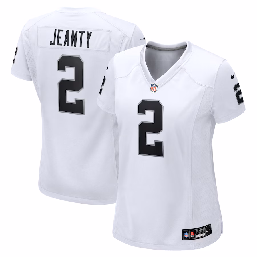 Women's Las Vegas Raiders Ashton Jeanty Nike White Game Jersey - ujerseystore